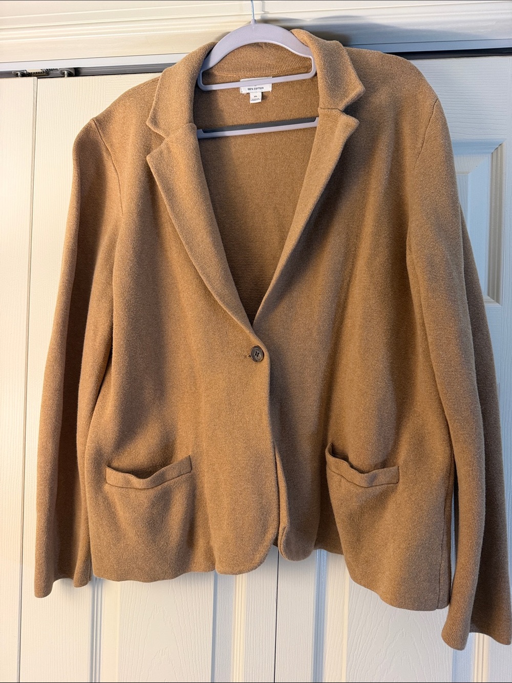 J. Crew Camel Single-Button Cardigan Blazer